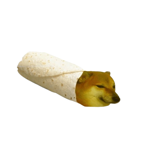 Cheems as a burrito