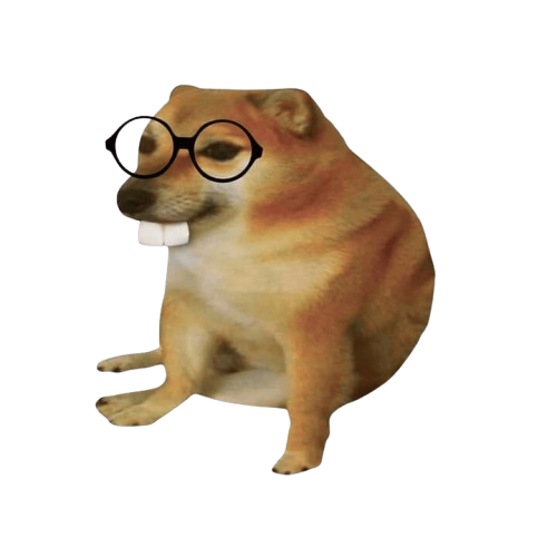 Cheems as a nerd